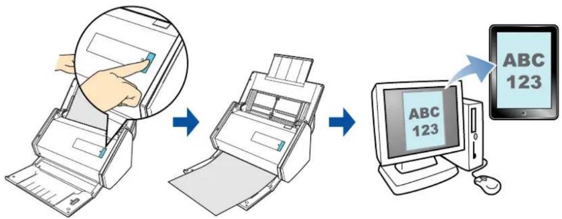 FUJITSU ScanSnap iX500 Deluxe - Enregistrer des données sur un périphérique mobile - 1