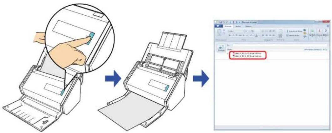 FUJITSU ScanSnap iX500 Deluxe - Joindre un fichier à un courriel - 1