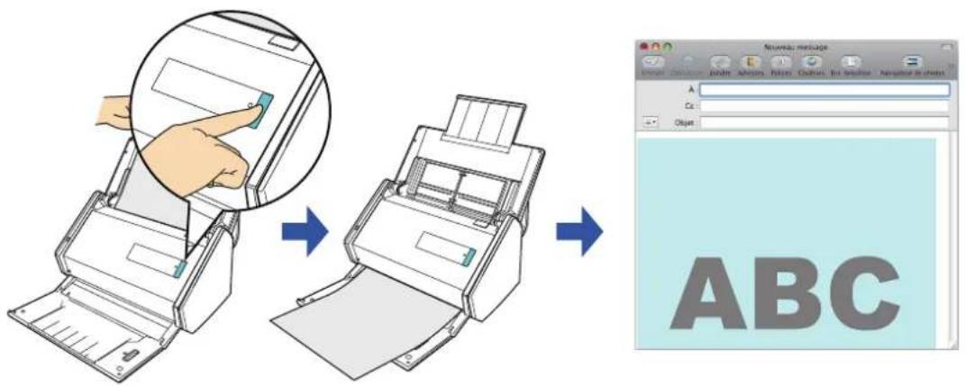 FUJITSU ScanSnap iX500 Deluxe - Joindre un fichier à un courriel - 1