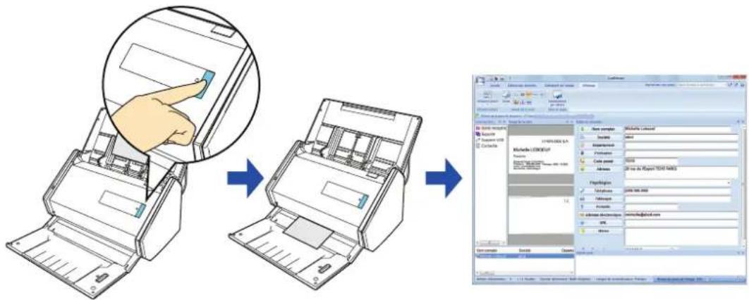 FUJITSU ScanSnap iX500 Deluxe - Stocker des cartes de visite dans CardMinder - 1