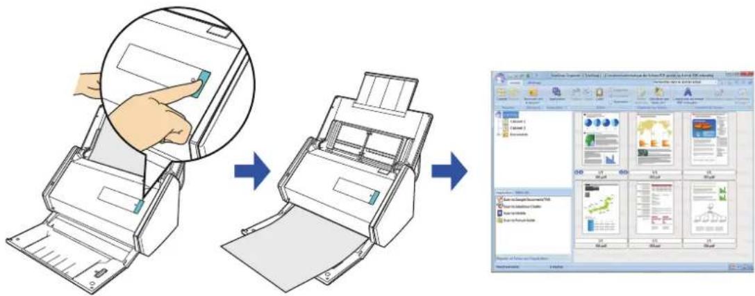 FUJITSU ScanSnap iX500 Deluxe - Enregistrer des données dans ScanSnap Organizer - 1