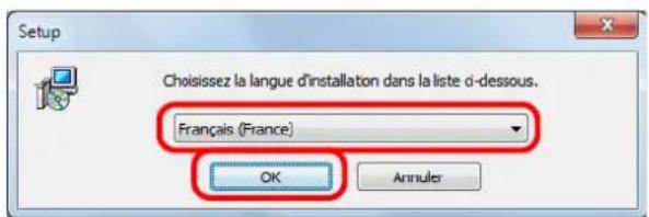Setup Choisissez la langue d'installation dans la liste ci-dessous. Français (France) OK Annuler