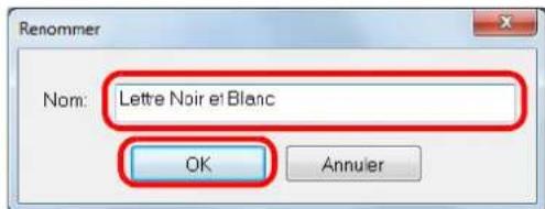 Renommer Nom: Lettre Noir et Blanc OK Annuler