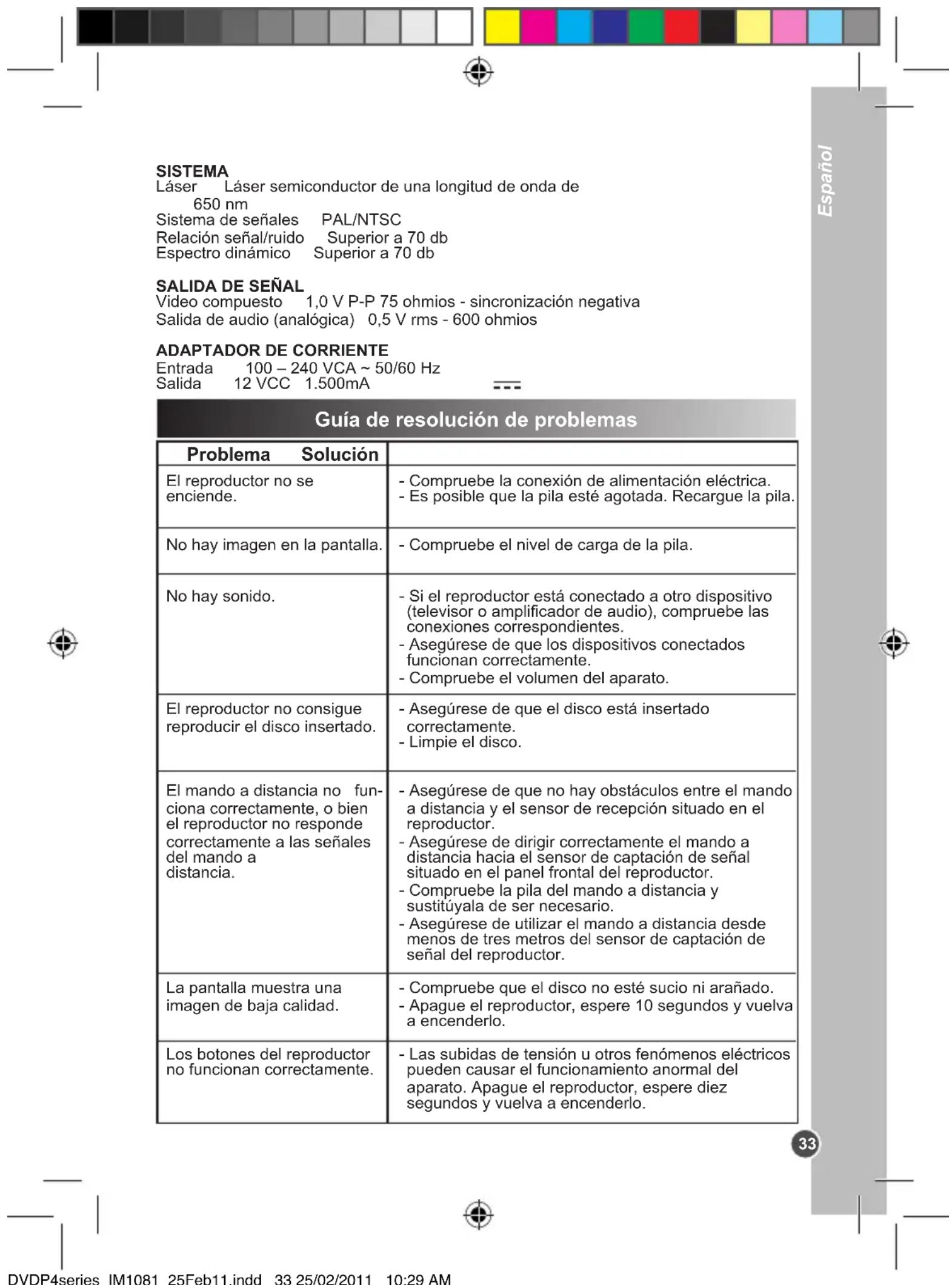 LEXIBOOK DVDP4DP - DATOS GENERALES - 1