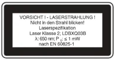 EINHELL BTSM 2534 - Advertencias especialas sobre el láser - 1