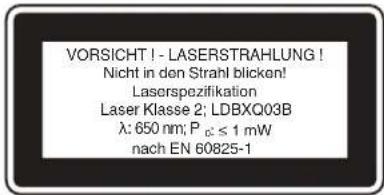 EINHELL BTSM 2534 - Special information about the laser - 1