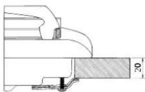 HOTPOINT-ARISTON PC 604 X HA - Schéma de fixation des crochets - 1