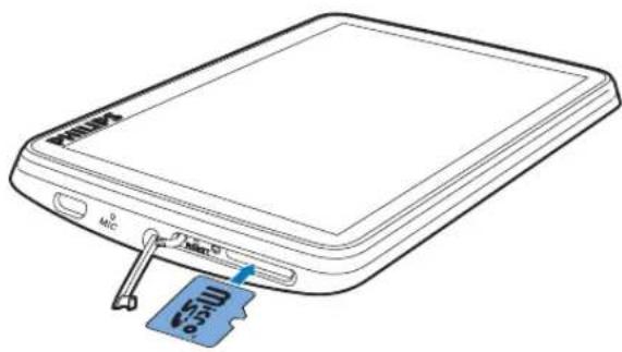 PHILIPS GoGear SA4TP404WF - Insérer une carte Micro SD - 2