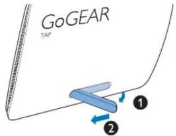 PHILIPS GoGear SA4TP404WF - Utilisation du pied - 1