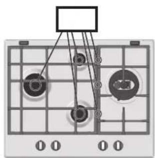 HOTPOINT-ARISTON PK 760 RF GH HA - Remplacement des injecteurs du brûleur Triple couronne - 15