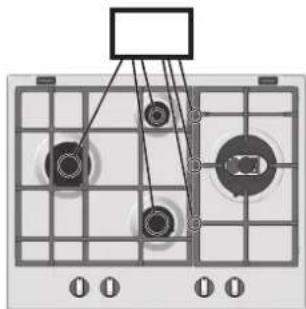 HOTPOINT-ARISTON PK 760 RF GH HA - Sostituzione degli ugelli su bruciatore Tripla corona - 16