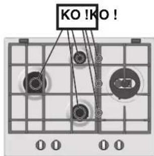 HOTPOINT-ARISTON PK 760 RF GH HA - Sostituzione degli ugelli su bruciatore Tripla corona - 17