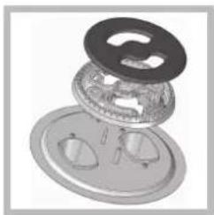 HOTPOINT-ARISTON PK 760 RF GH HA - Replacing the Triple ring burner nozzles - 1