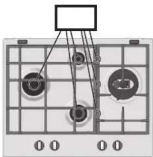 HOTPOINT-ARISTON PK 750 R GH HA - Remplacement des injecteurs du brûleur Triple couronne - 15