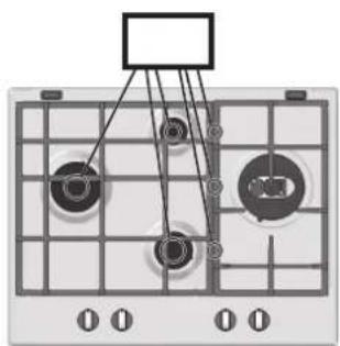 HOTPOINT-ARISTON PK 640 R GH HA - Replacing the Triple ring burner nozzles - 16