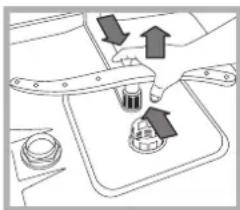 HOTPOINT-ARISTON PFK 724X - Limpar os braços aspersores - 2