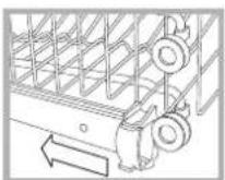 HOTPOINT-ARISTON PFK 724B - The height of the upper rack should ideally be adjusted WHEN THE RACK IS EMPTY. - 1