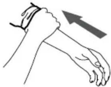 OMRON BP629 - APPLYING THE CUFF ON THE LEFT WRIST - 1