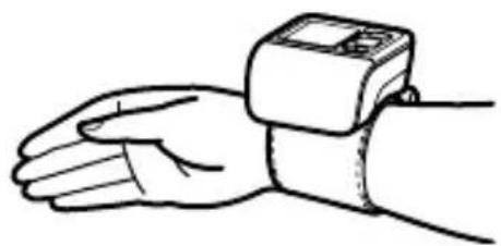OMRON BP629 - APPLYING THE CUFF ON THE RIGHT WRIST - 1