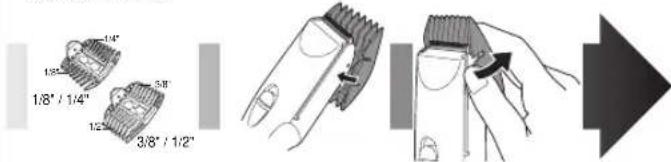 PANASONIC ERCA35K - Inserting the attachment - 2