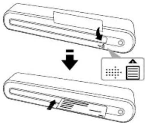 MUSTEK ScanExpress S40 Plus - Insertar una tarjeta de visita - 1