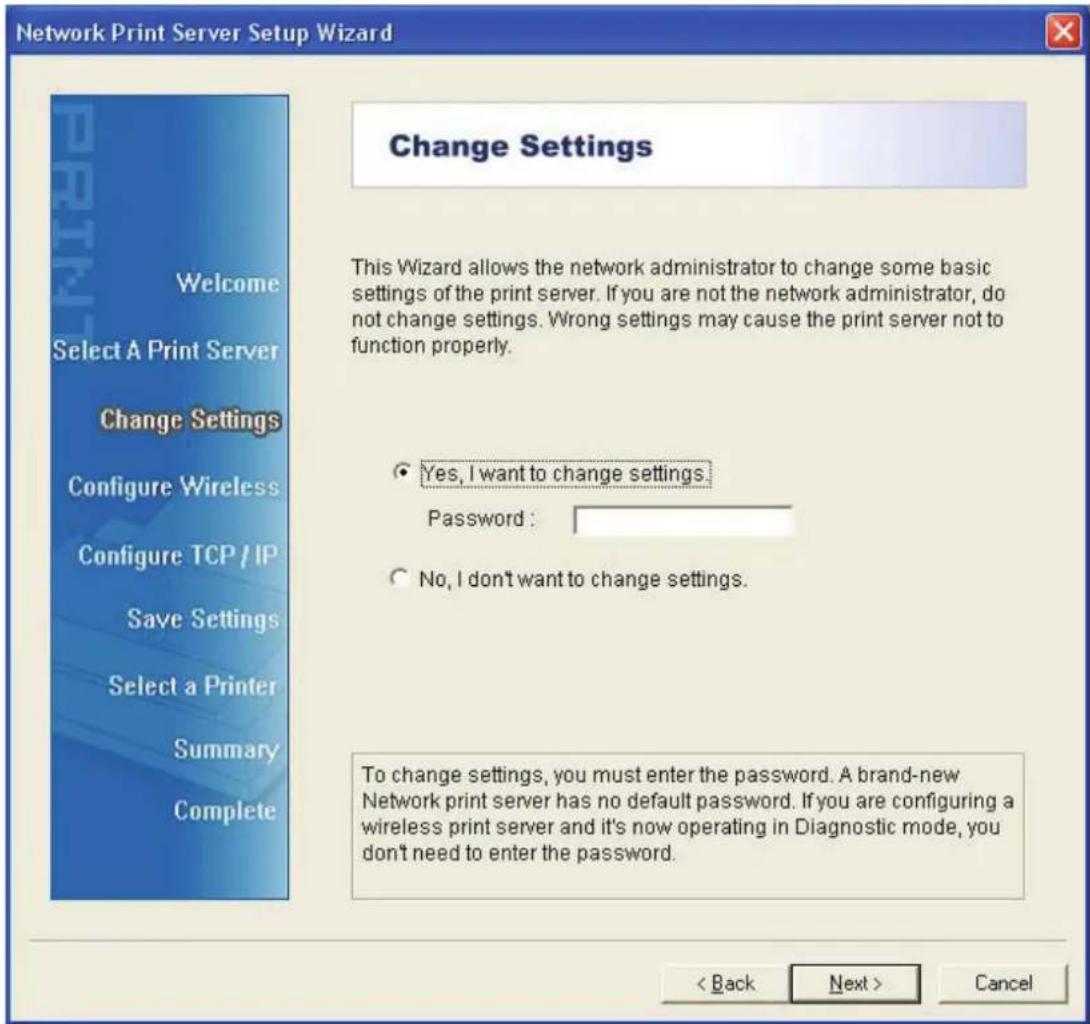 Digitus DN130061 - Sur l'écran Change Settings, sélectionnez No ou Yes: - 1