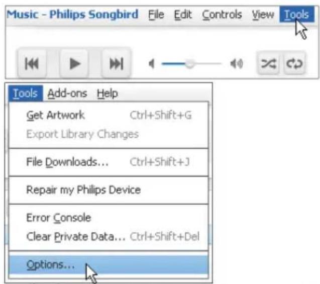 PHILIPS GoGear SA4VBE08PF - Définir le dossier multimédia d'itunes - 1