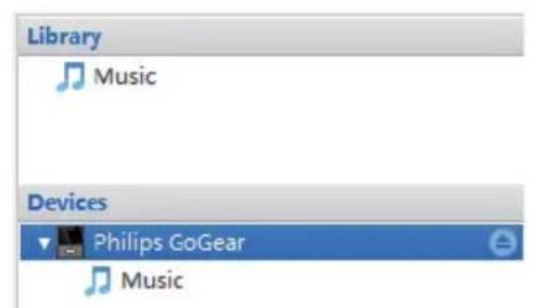 PHILIPS GoGear SA4VBE08PF - Sélection de la synchronisation automatique ou manuelle - 1