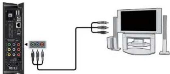 EMTEC Movie Cube S900H - Audiooverbinding via Y/Pb/Pr Video out: - 1