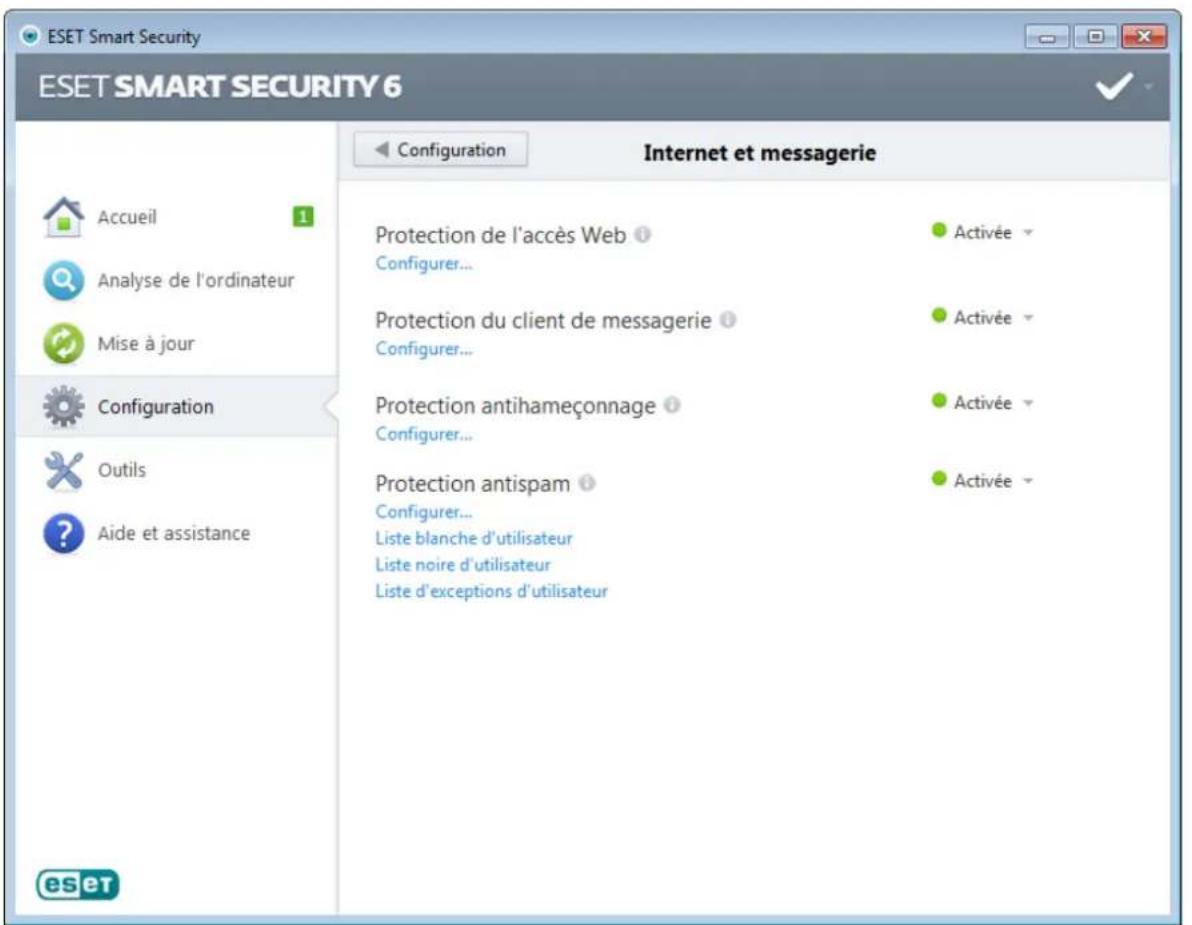 ESET Smart Security 6 - Internet et messagerie - 1