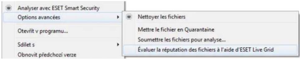 ESET Smart Security 6 - Menu contextuel - 1