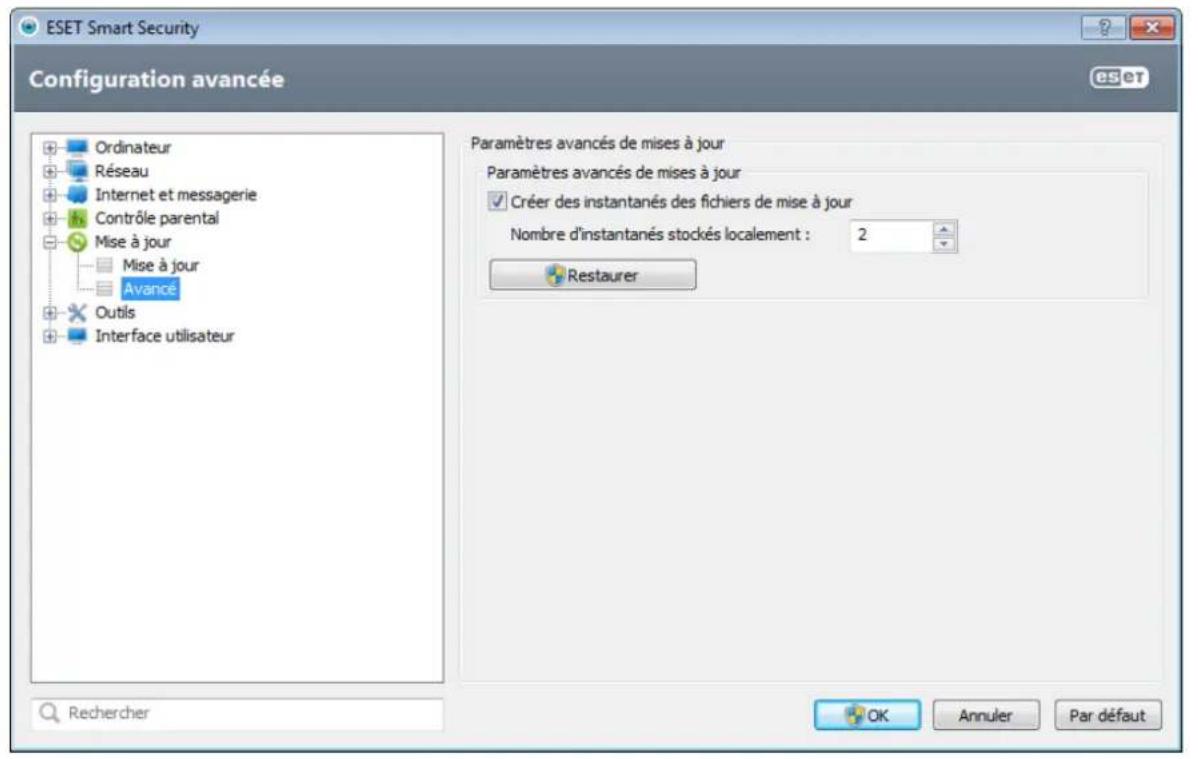 ESET Smart Security 6 - Annulation des mises à jour - 2