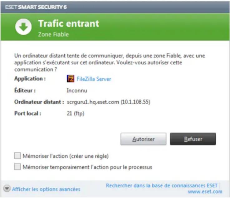 ESET Smart Security 6 - Etablissement d'une connexion - détention - 1