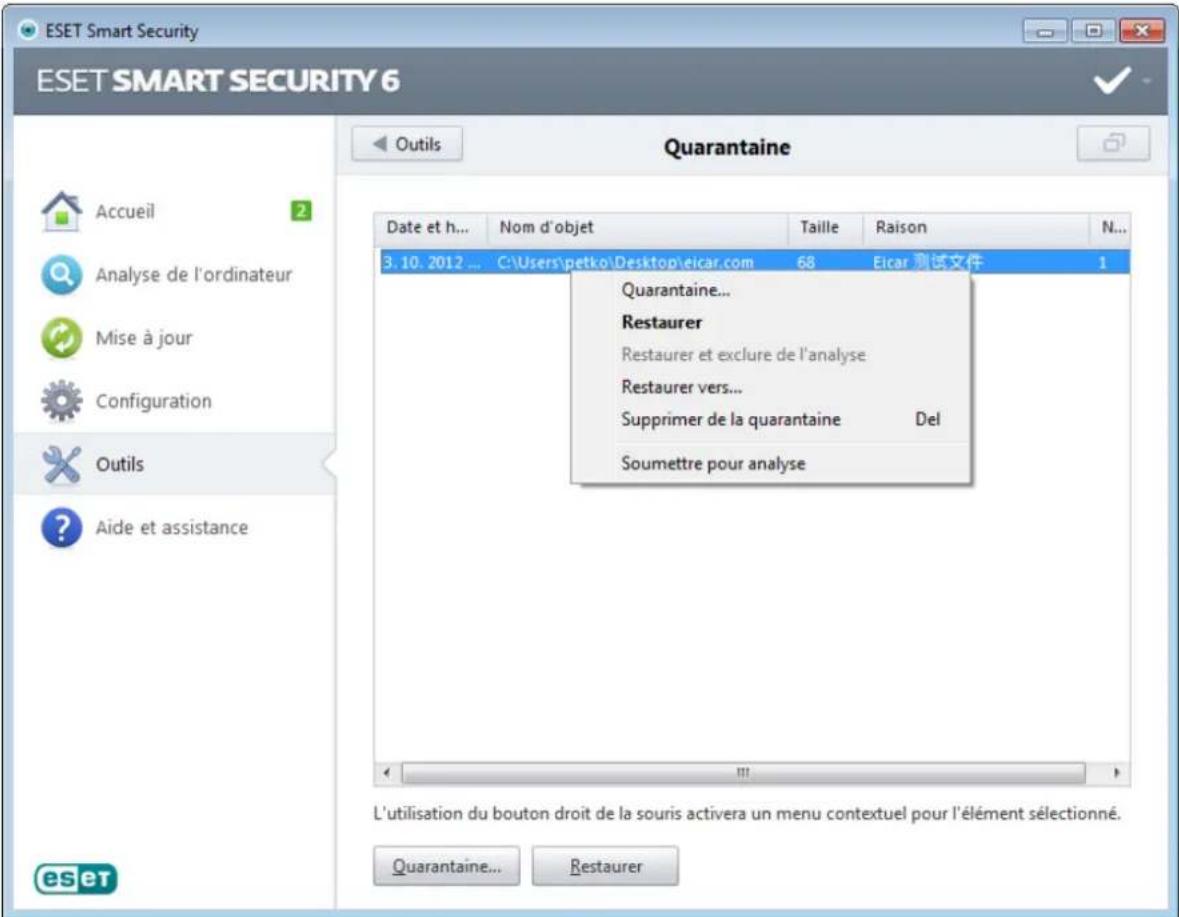 ESET Smart Security 6 - Quarantine - 1