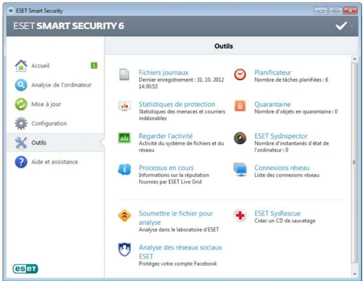 ESET Smart Security 6 - Outils - 1