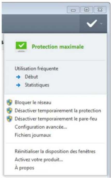 ESET Smart Security 6 - Menu du programme - 1