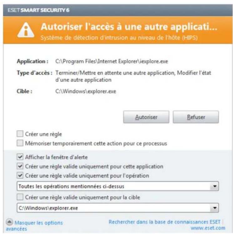 ESET Smart Security 6 - Systeme HIPS (Host Intrusion Prevention System) - 2