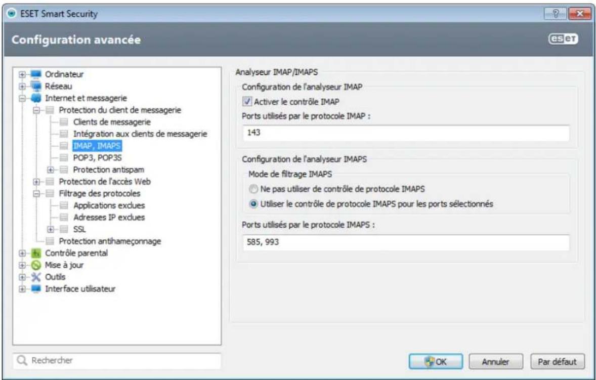 ESET Smart Security 6 - Analyseur IMAP/IMAPS - 1