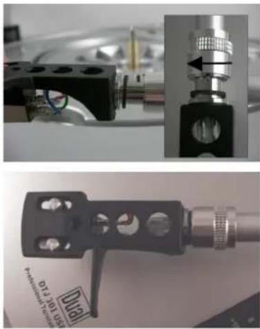 DUAL DTJ 301 USB - Installing the tone arm head - 2