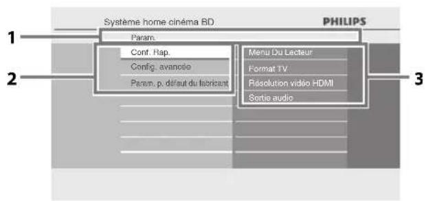 PHILIPS HTS3051BV - Écran Menu - 1