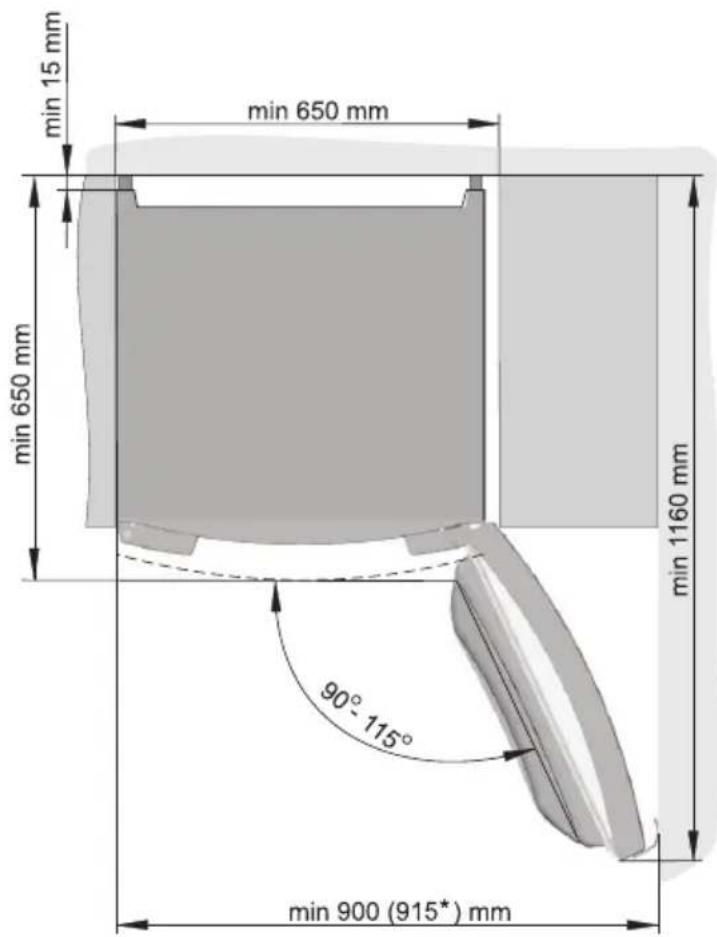 FRANKE FCB 3501 AS A++ - Positionnement de l'appareil - 3