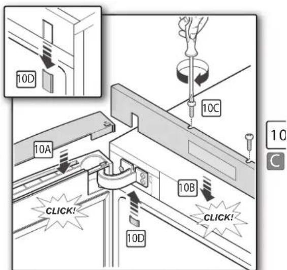 FRANKE FCB 3401 NS 2D XS - Wechseln des Turanschlags: Aufbau der Turen von links - 1