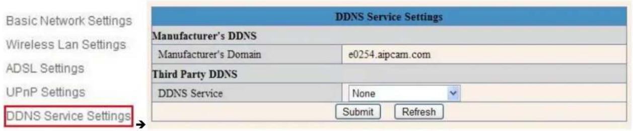 EBODE IPV38 - DDNS Service Settings - 1