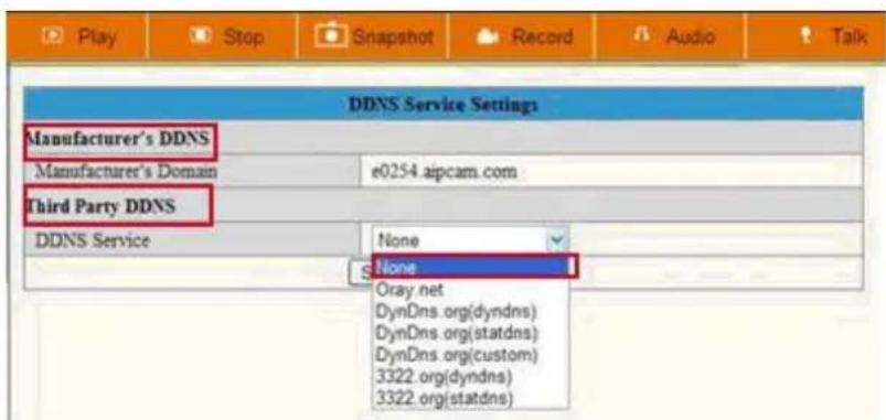 EBODE IPV38 - Paramètres du Service DDNS - 2