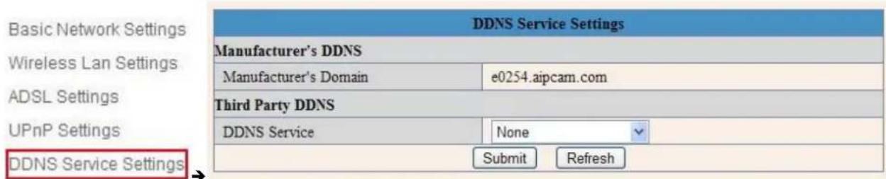 EBODE IPV38WE - DDNS Service Settings - 1