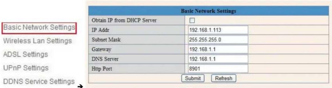 EBODE IPV38WE - Configuration réseau basique - 1