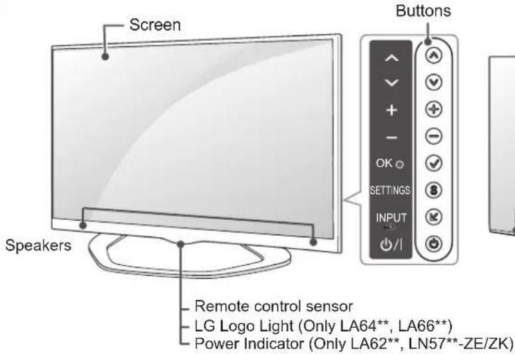 LG 32LA6608 - Parts and buttons - 1