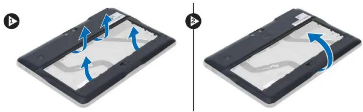 DELL Latitude 10 - Retrait du cache de fond de l'ordinateur - 3