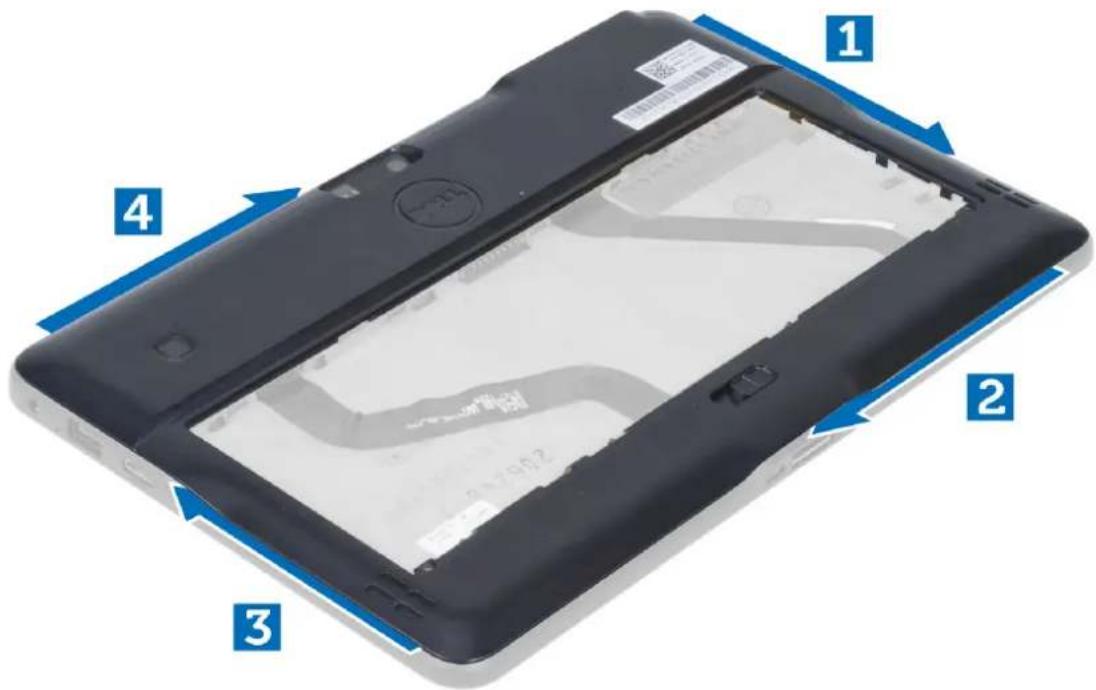 DELL Latitude 10 - Retrait du cache de fond de l'ordinateur - 2