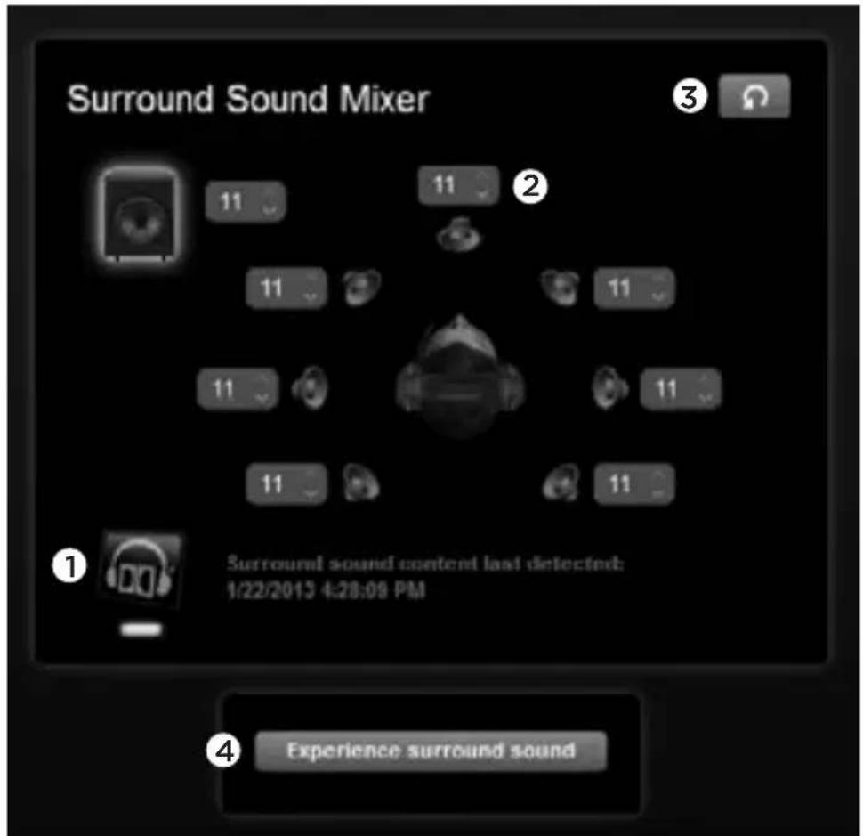 LOGITECH G430 - Configuración de volumen y ecualizador - 2